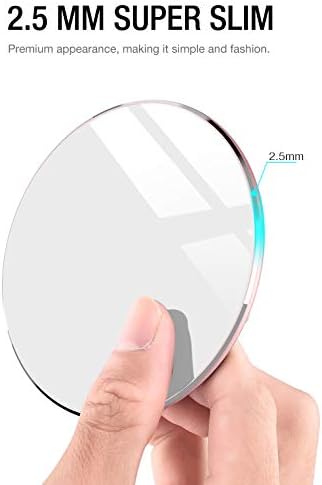 TOZO 2025 Premium Fast Wireless Charging Pad – 15 W High-Efficiency Charger for i Phone 16/15/14/13/SE/12 & Samsung Galaxy S24/S23/S22 – Sleek, Space-Saving Design with Built-in Safety Features for Hassle-Free Use – Eco-Friendly, No AC Adapter Needed