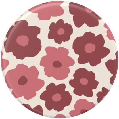 Magnetic Pop Grip for Mag Safe – Elegant Enamel Rose Noir | Multifunctional Phone Stand with Secure Grip & Customizable Swappable Top | Effortless Hands-Free Viewing Kickstand | Wireless Charging Compatible Accessory for Enhanced Smartphone Usability