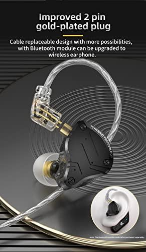 KZ ZS10 PRO X Hybrid Driver IEM Earphones – Superior 4 BA + 1 DD Audio Monitors with Integrated Mic for Gaming, Music, and Studio Mastery – Robust Hi-Fi Wired Earbuds Tailored for Musicians and DJs – Ergonomically Designed for Ultimate Comfort and Long Wear – Seamless Compatibility with Smartphones and Professional Gear – Transform Your Listening Journey with Unmatched Sound Clarity and Versatility
