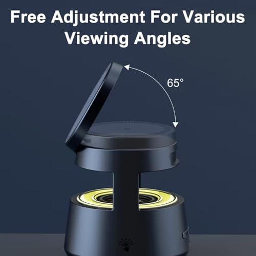 Ultimate 5-in-1 Wireless Charging Station with Bluetooth Speaker & Adjustable Night Lamp – Fast Mag Safe Charger for i Phone, Apple Watch Ultra, and Air Pods – Your All-in-One Solution for Seamless Device Charging and Enhanced Audio Experience