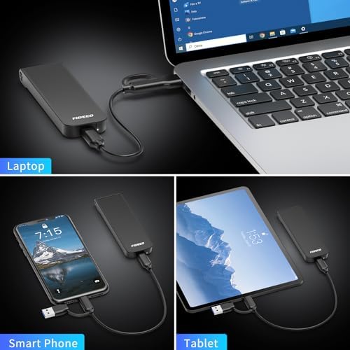 FIDECO M.2 NVMe SSD Enclosure – USB 3.2 Gen 2 PCIe Adapter with Tool-Free Installation, Optimal Thermal Management, and UASP/Trim Support for Lightning-Fast Data Transfers and Broad M.2 Compatibility – Ideal for Gamers and Content Creators