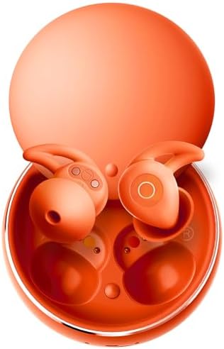 Elevate Your Sleep Quality with Sleepals Micro Sleep Earbuds – Perfectly Designed for Side Sleepers, Ultra-Lightweight and Noise-Reducing Headphones in Vibrant Orange | Ideal Travel Companion for Ultimate Relaxation – Enjoy 4 Hours Playtime, 28 Hours with Charging Case, Effortless Device Compatibility for Seamless Listening Experience