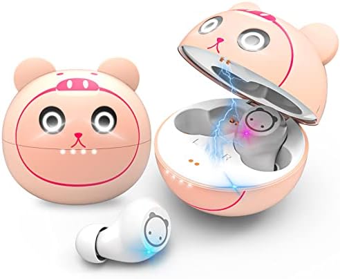Kids’ Bluetooth 5.1 Wireless Earbuds – Adorable Waterproof Earphones with Dual Mics, 36-Hour Playtime, Hi-Fi Stereo Sound, and Gaming Mode – Perfect for Active Young Listeners and Learning on the Go