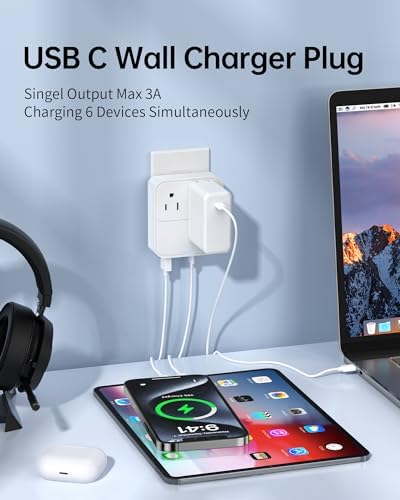 Sleek 20 W Dual USB C Charger Block – Fast Charging Power Adapter for Home, Travel, Office & School – Compact Multi-Device Wall Charger with Advanced Safety Features and Universal Compatibility