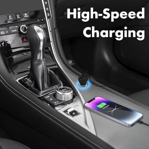 Rapid Charge USB Car Charger – 24 W Triple Port Fast Charger for i Phone 15/14/13/12/11 & Samsung Galaxy S24 Ultra/S23 – Efficient Cigarette Lighter USB Adapter for Simultaneous Device Charging – Compact Design for On-the-Go Power Solutions