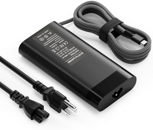 High-Efficiency 90 W USB-C Laptop Charger for HP Spectre x360 and Dell Precision – Universal Power Adapter with Enhanced Output and Safety Features – Fast Charging for Multiple Devices – Compatible with HP 904144-850, 904082-003 and More – Reliable AC Power Supply with 12-Month Warranty and 30-Day Satisfaction Guarantee