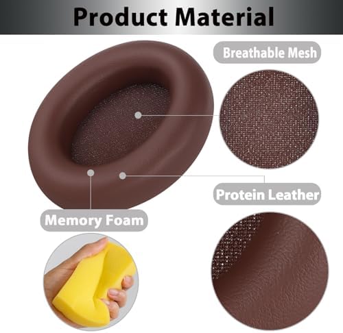 Elevate Your Beats Studio Pro Wireless Headphones with Premium Cooling Gel Replacement Earpads – Soft Protein Leather & Adaptive High-Density Memory Foam for Unmatched Comfort and Sound Isolation – Innovative Design in Sleek Black for Extended Wear Performance