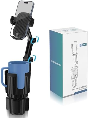 Versatile 2-in-1 Car Cupholder Phone Holder Mount – Securely Fits 4-7″ Smartphones with Expandable Base and 360° Rotating Neck for Ultimate Convenience – Perfect for Navigation and Hands-Free Calls – Durable Design for Long Journeys – Universal Compatibility with Most Beverage Bottles – Essential Vehicle Accessory for Enhanced Driving Experience