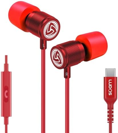 LUDOS Ultra Magnetic USB-C Earbuds for i Phone 16 & Samsung Galaxy – Superior Sound Performance with 5-Year Warranty, Ergonomic Comfort for All-Day Use, Tangle-Free Magnetic Design for Music and Calls – Sleek Black Finish