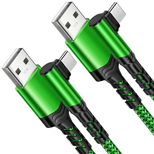 Ultimate 10 ft Type C Fast Charging Cable – 90-Degree USB to USB C Braided Cord (3-Pack) for i Phone 16/15 and Galaxy S Series – Enhanced Durability & Vibrant Colors for Seamless Charging Experience