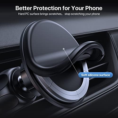 Mag Safe-Compatible Air Vent Magnetic Phone Holder for Car – Miracase Hands-Free Mount with Powerful Grip for i Phone 14, 13, and 12 Pro Max – Effortless Installation, Enhanced Stability, and Sleek Design for Safe Driving