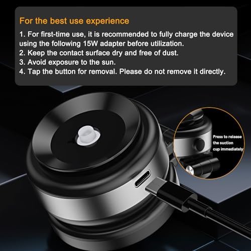 Versatile Electric Suction Cup Phone Mount – Foldable Magnetic Holder for i Phone 16/15/14/13/12 – Hands-Free Convenience for Car, Shower, and Smooth Surfaces – 360-Degree Rotation and Enhanced Stability for Effortless Access