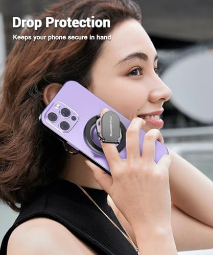VAWcornic Magnetic Phone Ring Holder: Dual-Sided Grip & Stand for Mag Safe i Phone 14/13/12 & All Smartphones – Ultra-Lightweight Design for Optimal Stability and Versatile Viewing Angles