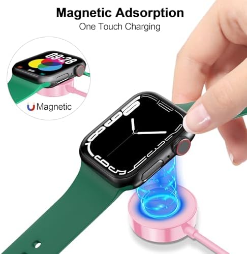 Magnetic Fast Charging Cable for Apple Watch – Portable 1.6 FT Wireless Charger Compatible with All i Watch Series Ultra/10/9/8/7/6/SE/SE2/5/4/3 – Quick Connection & Enhanced Durability for Effortless Charging