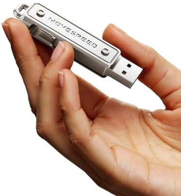 MOVE SPEED 128 GB High-Speed Memory Stick – Dual Port Type-C & USB 3.2 Thumb Drive for i Phone 16/15, Android, Mac Book Pro/Air – Lightning-Fast 130 MB/s Data Transfer for Enhanced Compatibility and Effortless File Sharing
