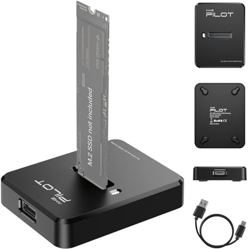 Ultra-Fast M.2 NVMe & SATA to USB-C Docking Station with RGB Lighting – Versatile SSD Reader for M Key & B+M Key Drives, Compatible with 22110, 2280, 2260, 2242, 2230 Sizes – Ideal for Professionals Seeking Quick Data Transfer and Stylish Storage Solutions