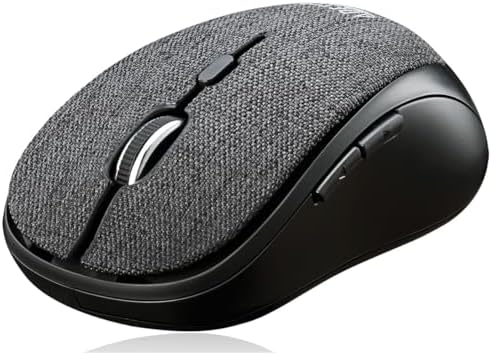 Sleek i Mouse S80 2.4 GHz Mini Optical Mouse – Stylish Fabric Finish with 5 Customizable Buttons for Ultimate Comfort and Performance in Any Workspace