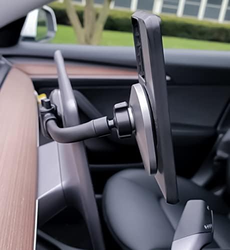 GALVANOX Tesla Phone Holder for Model 3 & Model Y – Premium Magnetic Car Mount with Fast Wireless Charging & Mag Safe Compatibility – Effortless Installation & Enhanced Device Security for a Modern Driving Experience