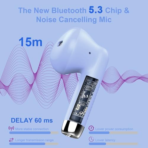 Discover the Ultimate Pink Bluetooth 5.4 Earbuds – Premium Noise Cancellation, IP7 Waterproof Design for Active Lifestyles, Up to 32 Hours Playtime, Perfect for Fitness Buffs and Frequent Travelers, Effortlessly Syncs with Android & i OS Devices