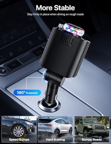Transform Your Commute: 5-in-1 Retractable Car Charger with Aromatherapy Diffuser & Starlight Ambiance – Fast USB-C and Dual USB Ports for i Phone 12-16 & More – Elevate Your Driving Experience with Stress-Relieving Scents and Efficient Charging