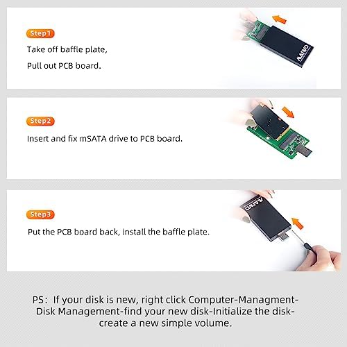 MAIWO m SATA SSD Enclosure: High-Speed USB 3.0 Adapter for Effortless 2 TB Data Access – Cable-Free, Portable Storage Solution with Enhanced Compatibility for Windows & Mac