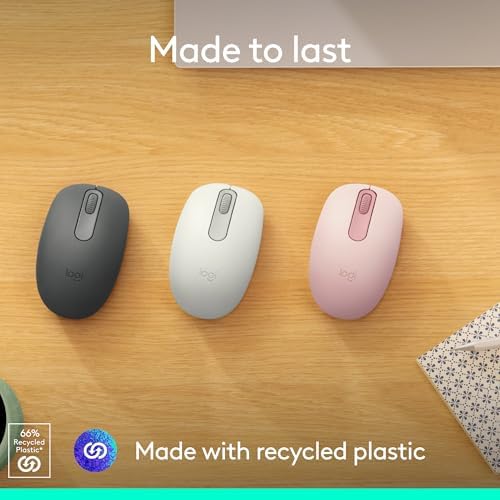 Logitech M196 Rose Bluetooth Wireless Mouse – Compact, Ambidextrous Design for Effortless Navigation on Laptops & Tablets, Exceptional 12-Month Battery Life, Smooth Tracking for PC and Mac Users, Perfect for Professionals on the Go