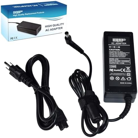 HQRP 14 V AC Power Adapter for Samsung Monitors – Ultimate Replacement for Sync Master, S-Series & F-Series Displays – Reliable Power Supply for 15″ to 32″ Models – Optimized for Uninterrupted Performance in Work and Entertainment – Lightweight, Durable Build with Enhanced Safety Features for Peace of Mind