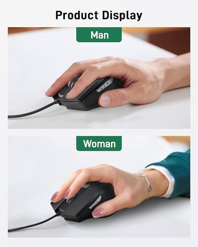 Acer Wired Mouse with 4 Customizable DPI Settings – Ergonomic USB Computer Mouse with 6 Buttons, 5-Foot Durable Cord – Perfect for Laptops, i Macs, and PCs – Superior Precision for Gaming and Daily Use