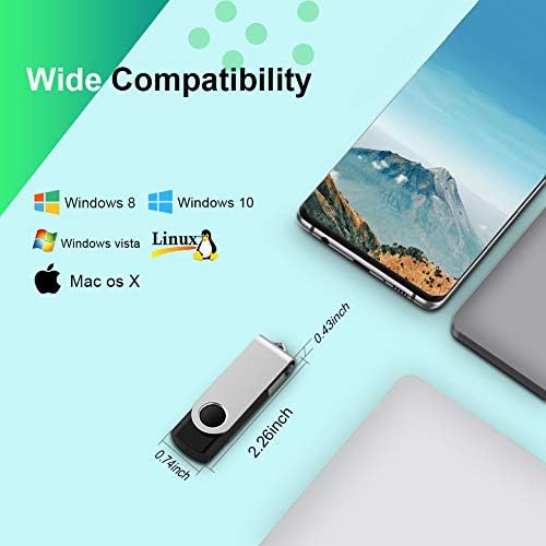 High-Speed Aiibe 64 GB USB Flash Drive 10-Pack | Reliable USB 3.0 Thumb Drives for Effortless Data Transfer | Ideal Storage Solution for Home, Office & Education | Versatile Memory Stick Set with Enhanced Compatibility
