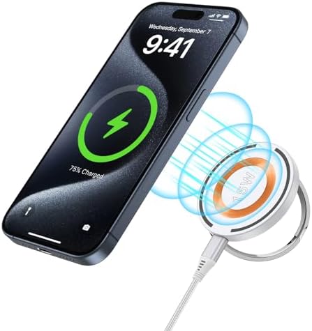 Samsung S23 Ultra 15 W Fast Wireless Charging Pad – Versatile Mag Safe Stand for Galaxy S23/S22/S21/S24/A35, i Phone 15/14/13 Pro Max, Google Pixel 8 a/8 Pro/7/6/5/4 – Sleek Design with Enhanced Safety Features for Efficient Power Management