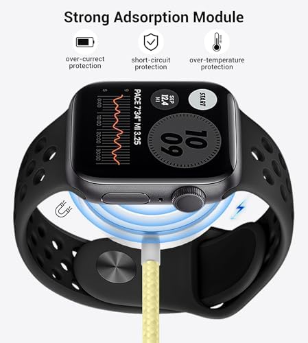 Temdan 3-in-2 USB C Charging Cable: Versatile Multi-Device Charger for Apple Watch Ultra, SE & i Phone 12-16 – Rapid Charge, Compact Travel Essential – Stylish Pink Smartwatch Accessory for On-the-Go Power Solutions