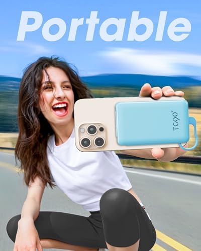 Ultra-Compact TG90° Portable Charger: 5000 m Ah Power Bank with Integrated AC Wall Plug and Triple Output for i Phone and Android Devices – Fast Charging Made Effortless and Convenient