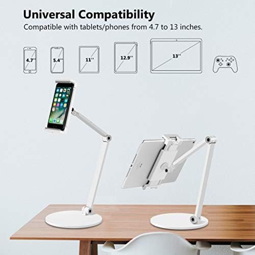 Premium Multi-Angle Adjustable Tablet Stand for 4.7”-13” Devices – Perfectly Fits i Pad Pro 11/12.9, Mini, and Air – Enhanced Stability with Sleek Black Aesthetic – Ideal for Remote Work, Streaming, and Video Conferencing