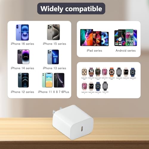 Elevate Your Charging Game with the 3-Pack Premium Dual PD Port USB C Charger Block – Compact & High-Speed Travel Power Adapter for i Phone, i Pad, Galaxy, Pixel & More – Dual Device Fast Charging Solution for On-the-Go Professionals