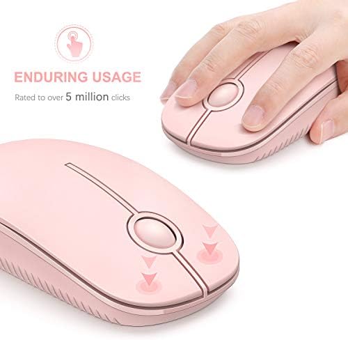 Sleek Vssoplor Wireless Mouse – Ultra-Slim Silent Optical Companion for Laptops & PCs | 2.4 GHz Nano Receiver, Perfect for Quiet Workspaces & Travel | Enhanced Compatibility for Windows, Mac & Linux