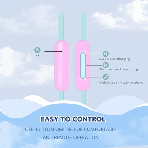 Vibrant Purple Donut Kids Earbuds – Comfortable In-Ear Headphones with Built-In Microphone and Storage Case for School Use – Perfect Wired Earphones for Learning, Play, and Active Lifestyles – Enhanced Compatibility with Multiple Devices