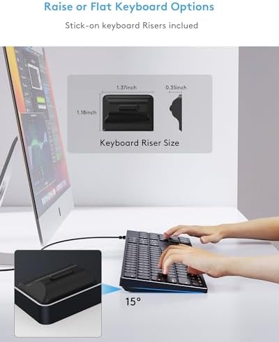 Sleek All-Aluminum Wired Keyboard for Mac – Full-Size USB-A & USB-C Connectivity, Ergonomic Design with Numeric Keypad for Enhanced Productivity on i Mac, Mac mini, Mac Book Pro & Air – Perfect Blend of Style and Functionality for Apple Users