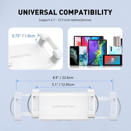 Revolutionize Your Device Experience with the Above TEK 360° Adjustable Tablet Pillow Stand – Ergonomic Bean Bag Holder for Hands-Free Use in Bed or Lap, Compatible with 4.7″ to 12.9″ Tablets and Phones, Perfect Gift for Moms – Stylish Gray Design for Enhanced Comfort and Convenience