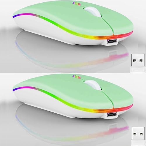 Seamless Productivity with 3 Pack Rosy Glow Red Wireless Bluetooth Mouse – Rechargeable, Silent, and Slim Dual Mode Mice for Laptop, Desktop, i Pad, and Mac – Perfect for On-the-Go Professionals and Students