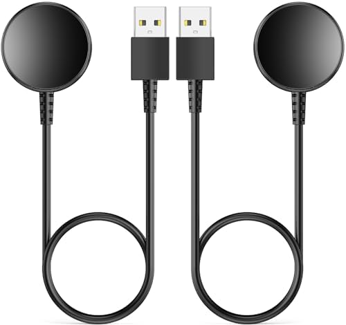 Upgrade Your Charging Experience: 5 FT Dual-Pack Samsung Galaxy Watch Charger – High-Speed USB Cable for Galaxy 7/6/5/4/3/Active Ultra/FE – Durable Design for Maximum Power Efficiency & Versatile Use