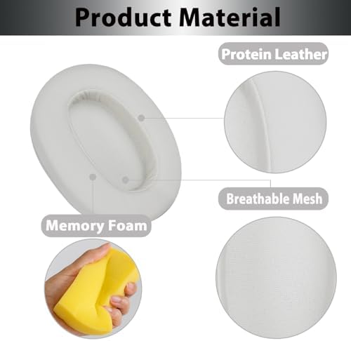 Upgrade Your Audio Experience with Adhiper Replacement Ear Pads for Sony WH-ULT900 N – Ultra-Soft Protein Leather & Premium Noise Reduction Foam for Superior Comfort and Sound Isolation – Effortless Installation & Enhanced Compatibility in Sleek Black