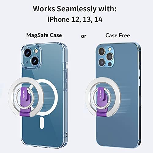 Magnetic 2-in-1 Phone Grip & Kickstand – Rapid X Snapo for i Phone 12-15 Series – Lightweight Aluminum Holder with 360° Flexibility and Enhanced Compatibility – Perfect for Hands-Free Viewing in Multiple Colors