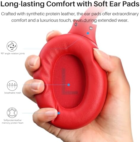 TOZO HT2 Wireless Over-Ear Headphones with Superior Active Noise Cancellation – Immerse in 60-Hour Playtime, Personalized Hi-Res Audio with Custom EQ, and Rich Deep Bass – Luxurious Khaki Design for Home, Office, and Travel Enthusiasts Seeking Unmatched Comfort and Sound Quality