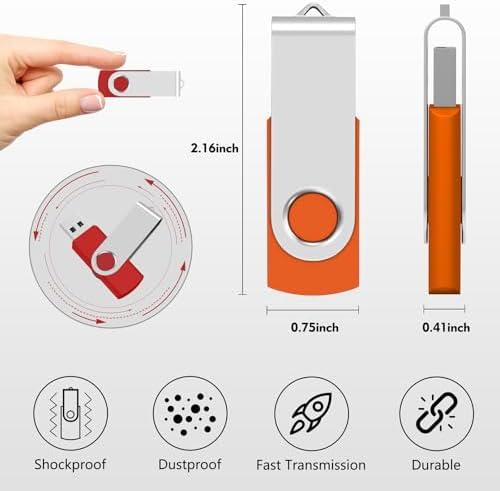 Vibrant 10-Pack 512 MB Swivel USB Flash Drives – Portable Memory Sticks for Effortless Data Storage, Durable Design with Mixed Colors for Easy Identification – Perfect for Students and Professionals on the Go!