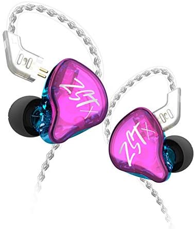 KZ ZST X Hybrid Dual Driver In-Ear Monitors – Premium Hi-Fi Stereo Earbuds with Detachable Cable for Audiophiles & Musicians, Ergonomic Design for Ultimate Comfort, Enhanced Audio Clarity & Precision, Lightweight & Portable for On-the-Go Listening in Cyan