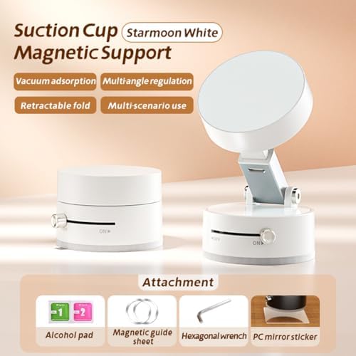 Sleek White Vacuum Magnetic Phone Holder – Ultimate Hands-Free Navigation & Stability for All Smartphones