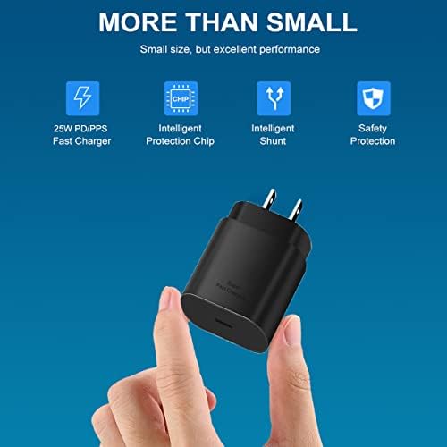 25 W Ultra-Fast Type C Wall and Car Charger Combo for Samsung Galaxy S25, S24, S23, S22, i Phone 16/15 Pro Max, Pixel 8/7/6 a – High-Speed USB-C Charging Kit with Premium Cable for Maximum Device Compatibility and Rapid Power Delivery