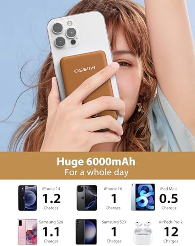 Ultra Slim 6000 m Ah Power Bank with Built-In USB C Cords – Card-Sized Portable Charger for Effortless On-the-Go Charging, Triple Output for i Phone, Samsung, Google Devices – Stylish and Compact Battery Pack for Enhanced Efficiency and Versatility
