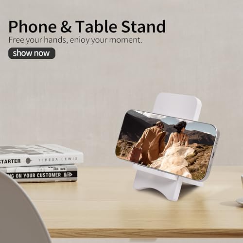 Versatile Solid Wood Phone Stand – Premium Desktop Holder for All Phone Types, Non-Slip Design with Sleek Black Finish, Ideal for Home & Office Use, Enhancing Productivity and Style