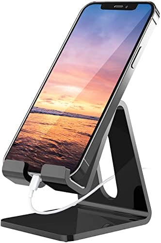 Crpich Acrylic Cell Phone Stand, Portable Phone Holder, Clear Phone Stand for Desk, Compatible with Phone16 15 14 13 12 Pro Max 11 Xr Plus SE, Switch, Android Smartphone, Pad, Desk Accessories, 2 Pack – Enhanced Compatibility and Speed